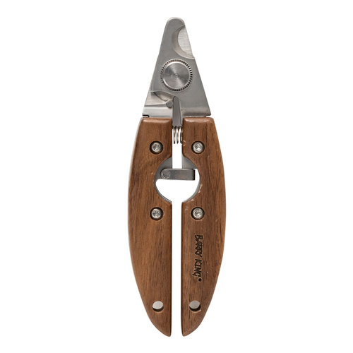 Ekskluzywny obcinacz do pazurów, dla zwierząt, drewno orzechowe, stal, szer. 4,4cmx13,9cm