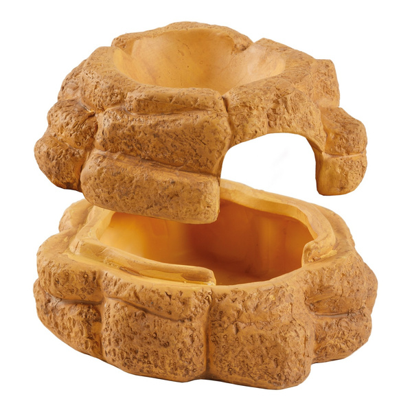 Eao Terra Big Rock kryjówka z miską do terrarium ceramiczna S 11x13x8 cm 20 ml