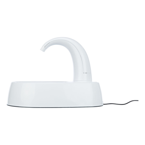 Trixie Curved Stream, poidło automatyczne, dla kota, białe, plastik, 2,5 l/25 × 24,5 × 35 cm