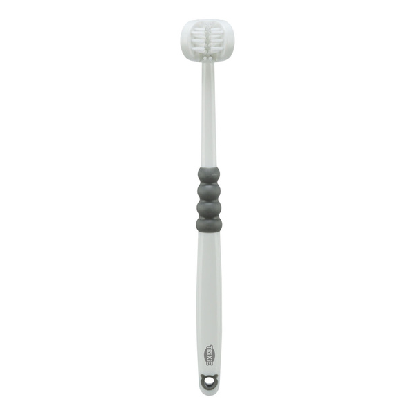 Trixie Trójstronna szczoteczka do zębów dla psa/kota biało/szara 18 cm