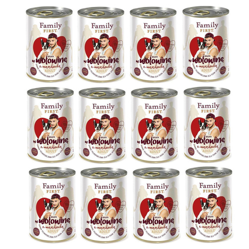 Family First WOŁOWINA z marchewką dla Psa 12x400g