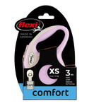 FLEXI Smycz automatyczna dla psa New Comfort XS taśma 3 m kol. różowy