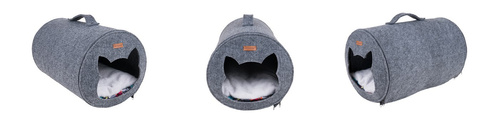 amiplay Tunel dla kota Quick Press 2in1 Hygge Cat 31x46x31cm Szary