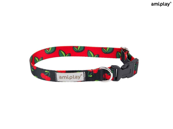 amiplay Obroża regulowana dla Psa BeHappy M Cherry