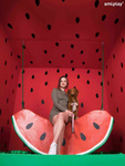 amiplay Obroża regulowana BeHappy dla Psa S Watermelon