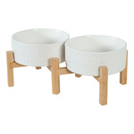 ZOLUX Miska ceramiczna dla psa KERAMO DUO kol. biały 2 x 700 ml