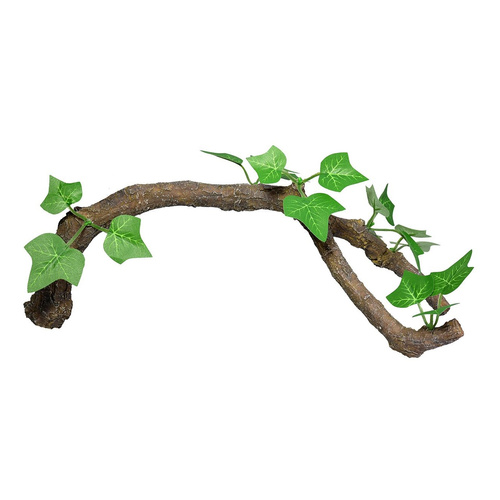 Terra Natura Dekoracja terrarystyczna gałąź z liśćmi długa 34cm