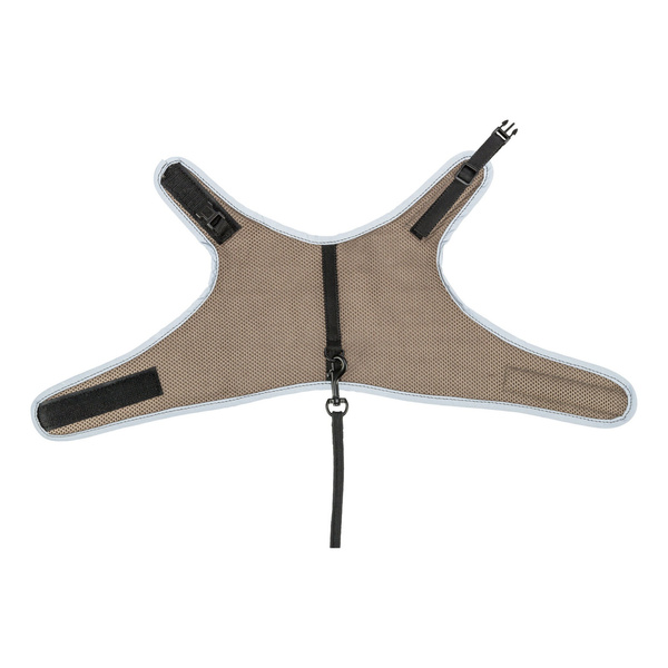 Trixie Miękkie szelki dla kota 24-42cm ze smyczą szarobrązowe  1,2m