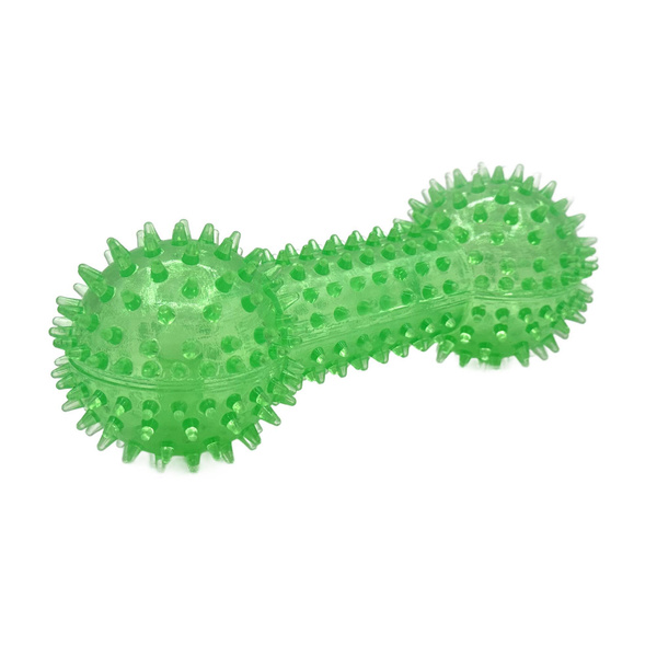 Mr. Pretzel Zabawka hantel gumowy miękki półprzezroczysty dla psa 13cm