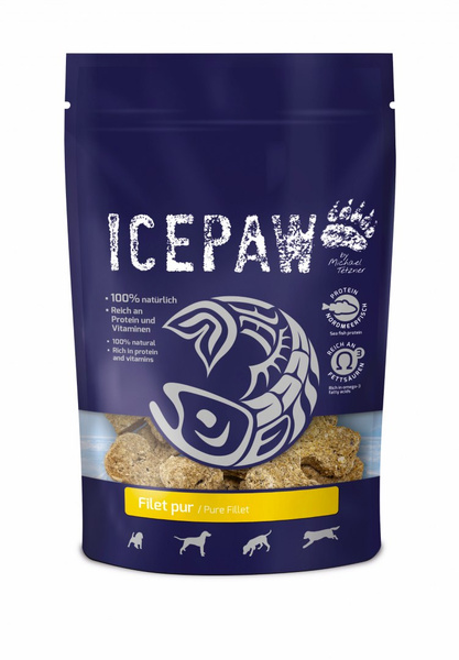 Icepaw filet pur - przysmaki z filetów białych ryb dla psa (150g)