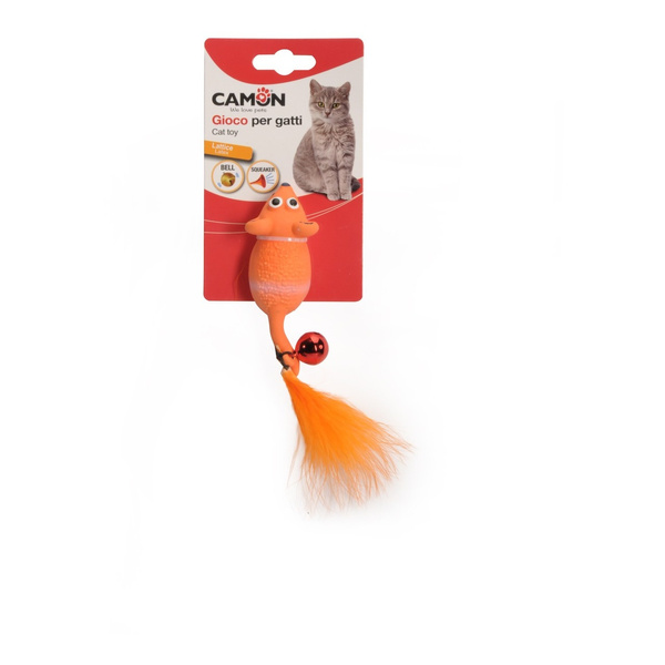 CAMON CAT TOY MYSZ  Z DZWONKIEM I PISZCZAŁKĄ 11cm AG0367