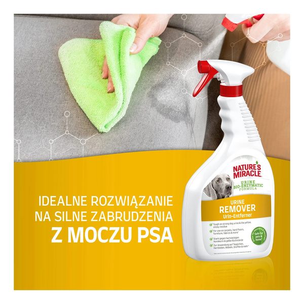 NATURES MIRACLE Płyn do usuwania plam i zapachu moczu pies URINE 946ml