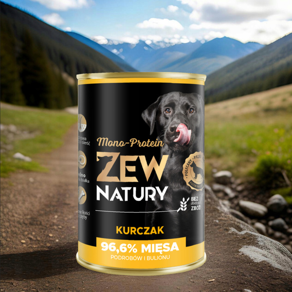 Mokra Karma Dla Psa Kurczak Puszka 800g Zew Natury MONO-PROTEIN
