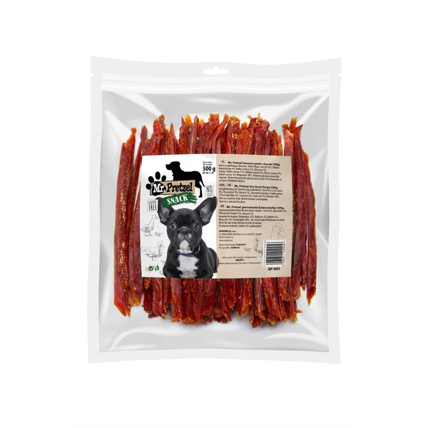 Mr. Pretzel Przysmaki dla psa Suszone paski z kaczki 500g