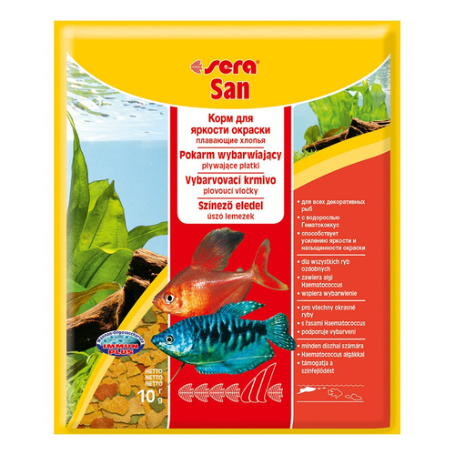 Sera San Nature- saszetka 10g płatki - pokarm wybarwiający