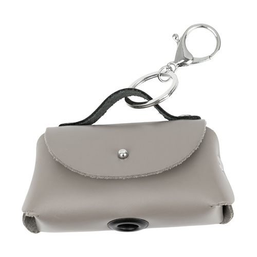 Barry King Torebka skórzana do woreczków na odchody, szara