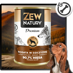 Mokra Karma Dla Psa ZEW NATURY 400g Bogata w Dziczyznę Dla Dorosłych Psów