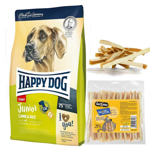 Happy Dog JUNIOR GIANT JAGNIĘCINA 15kg + Gratis