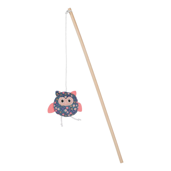 ZOLUX Zabawka dla kota wędka sowa, kwiaty ETHICAT 40 cm