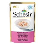 Schesir Karma mokra dla kotów kurczyk z szynką w galarecie 50 g