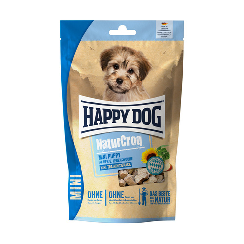Happy Dog NaturCroq Mini Snack Puppy, przysmak, dla szczeniąt, pow. 6 tyg.,drób i ryż, 100g