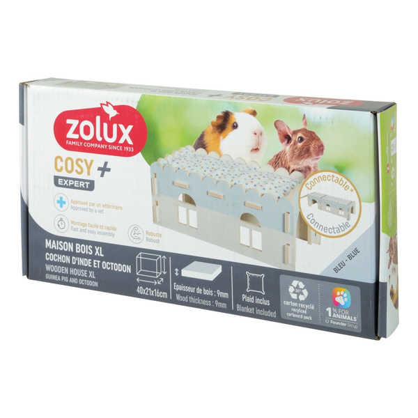 ZOLUX Domek drewniany dla kawii domowej i myszoskoczka COSY XL 9mm