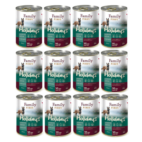 Family First Jagnięcina królik marchew 12 x 400g