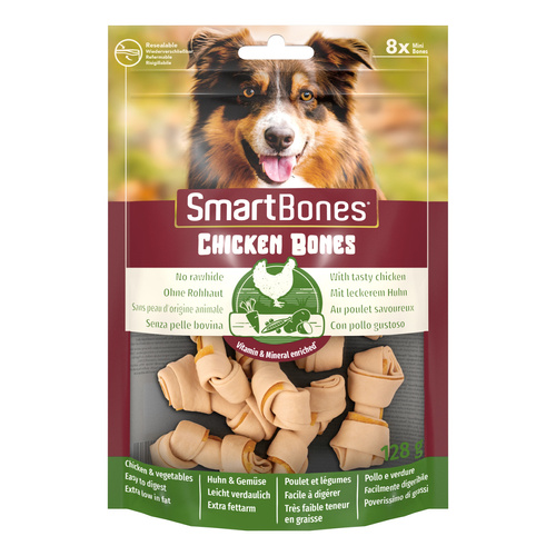 SMART BONES Przysmak dla psa kości o smaku kurczaka Mini 8 szt.