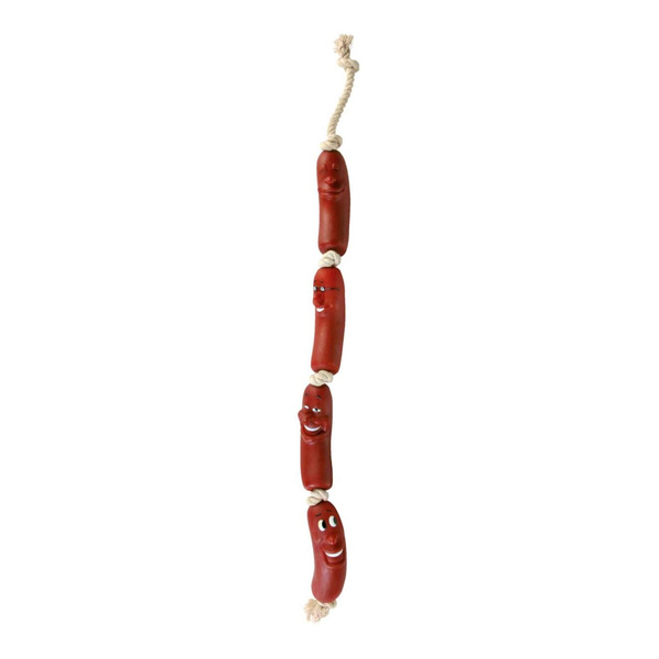 Trixie KIEŁBASA zabawka WINYLOWA na sznurku 75cm