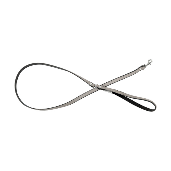 Barry King Smycz skórzana dla psa, szary/czarny, XS-S, 12mm/120cm