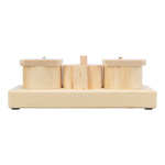 Trixie Snack cups zabawka edukacyjna dla gryzoni drewno 15x4,5x6cm