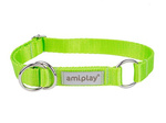 amiplay Obroża SAMBA półzaciskowa M 25-40x2cm Zielony