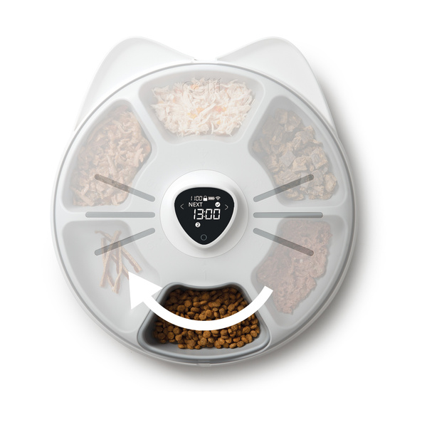 CatIt Pixi Smart 6-Meal Feeder, karmidło automatyczne, dla kota, 32 × 34,5 × 9,2 cm