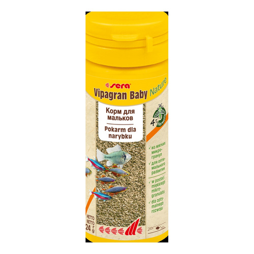 Sera Vipagran Baby Nature 50 ml granulat - pokarm wspierający wzrost