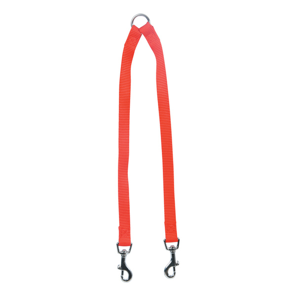 ZOLUX Smycz dla psa podwójna nylonowa 15 mm/40 cm kol. czerwony