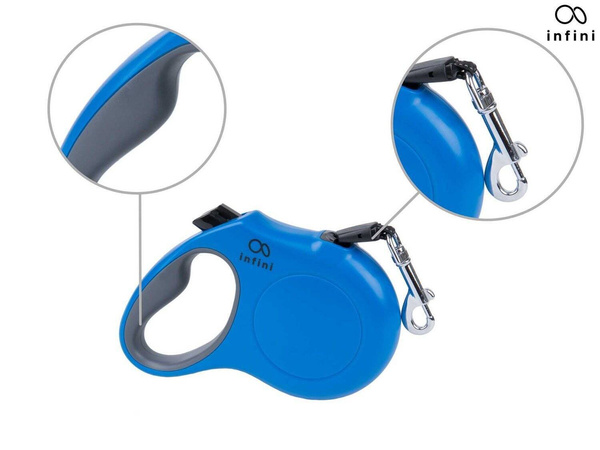 amiplay Smycz automatyczna Infini Freedom L 5m/ 25kg Niebieski