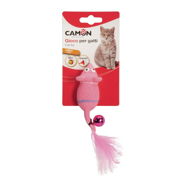 CAMON CAT TOY MYSZ  Z DZWONKIEM I PISZCZAŁKĄ 11cm AG0367