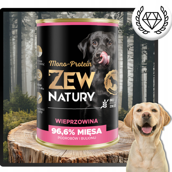 Mokra Karma Dla Psa Wieprzowina Puszka 800g Zew Natury MONO-PROTEIN