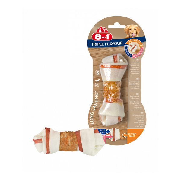 8in1 Przysmak dla psa kość Triple Flavour S 1 szt.