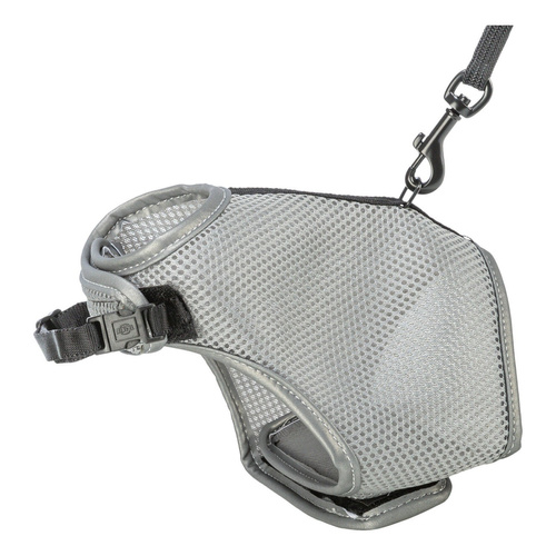 Trixie Miękkie szelki dla kota 24-42cm ze smyczą szare 1,2m