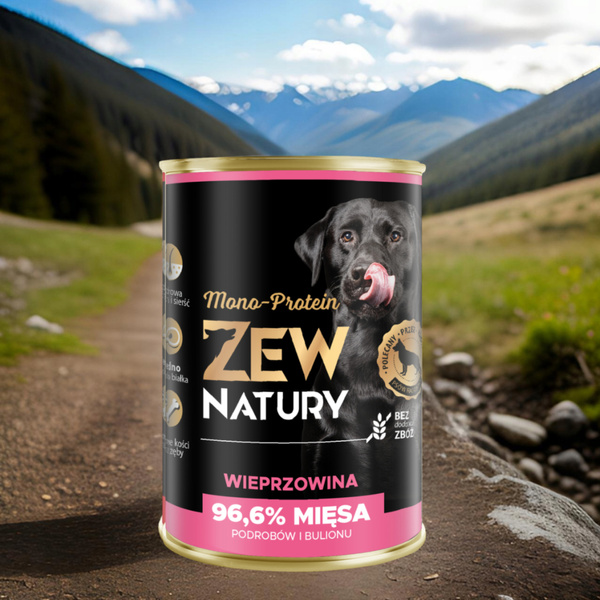 Mokra Karma Dla Psa Wieprzowina Puszka 800g Zew Natury MONO-PROTEIN