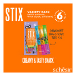 Schesir Stix multipack przysmak dla kota kurczak/kaczka/łosoś 6x15 g