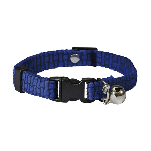 Barry King obróżka dla kota, niebieska, z dzwoneczkiem, 1x32cm