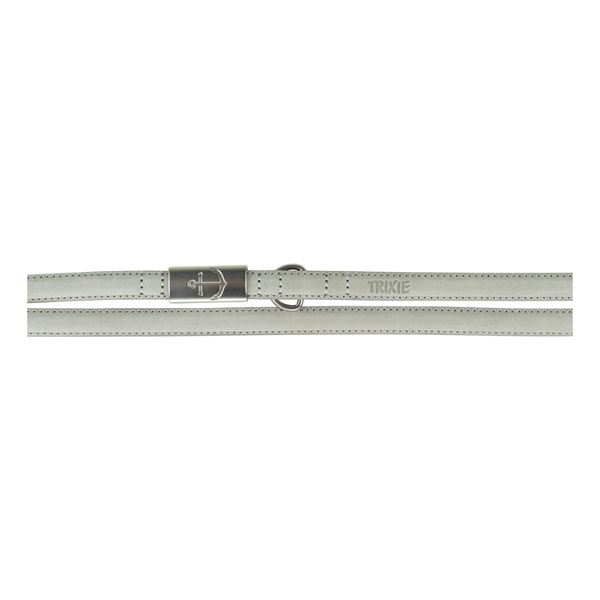 Trixie BE NORDIC smycz regulowana dla psa jasnoszara skórzana XS-S2m/15mm
