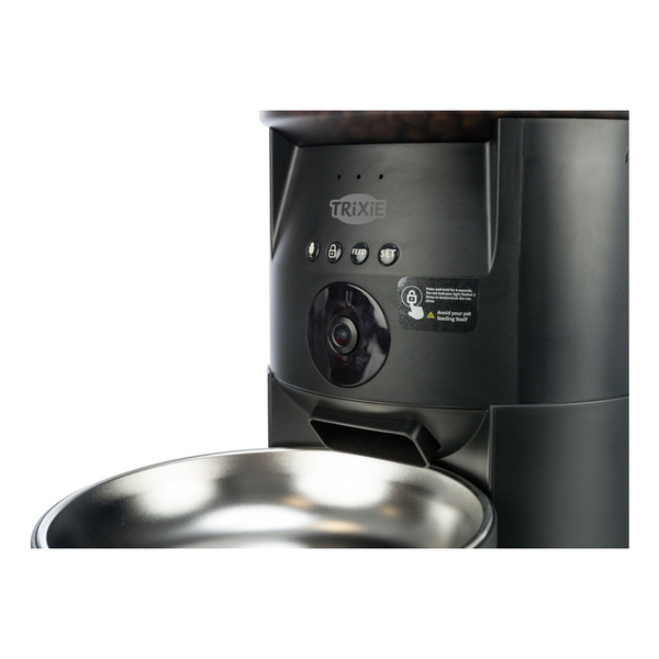 Trixie Karmidło automatyczne TX-C Smart, czarne, 3.0l, 3 l/18 × 31 × 18 cm, z kamerą