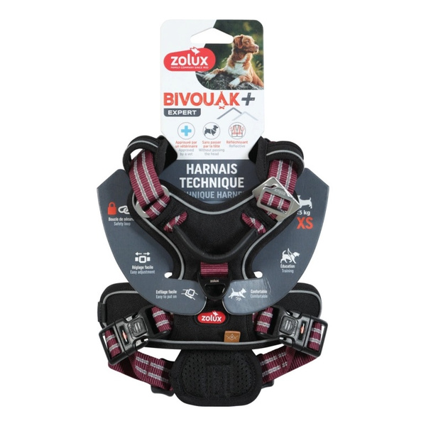 ZOLUX Szelki dla psa BIVOUAK XS czerwone