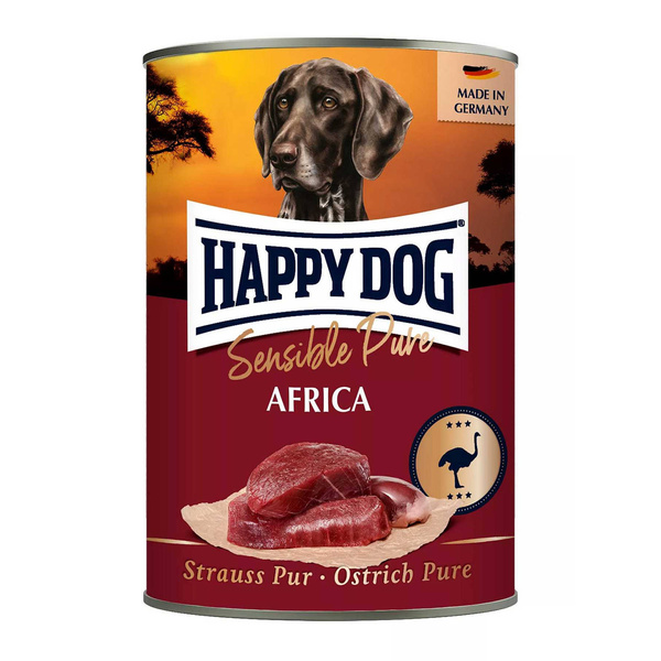 Happy Dog Sensible Pure Struś 100% Africa 6 x 400g