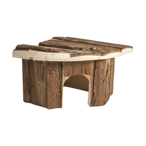 Panama Pet Domek narożny dla gryzoni, drewniany, 15x15x11cm