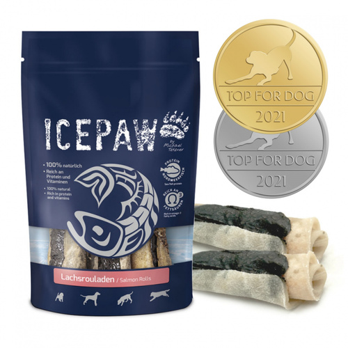 ICEPAW Lachsrouladen - roladki do żucia dla psów ( 3 szt. ok. 200g)