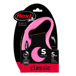 FLEXI Smycz automatyczna dla psa NEW CLASSIC taśma S 5m różowa